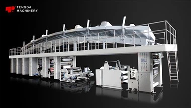 Maschine zum Beschichten, Laminieren und Prägen von Aluminiumfolie